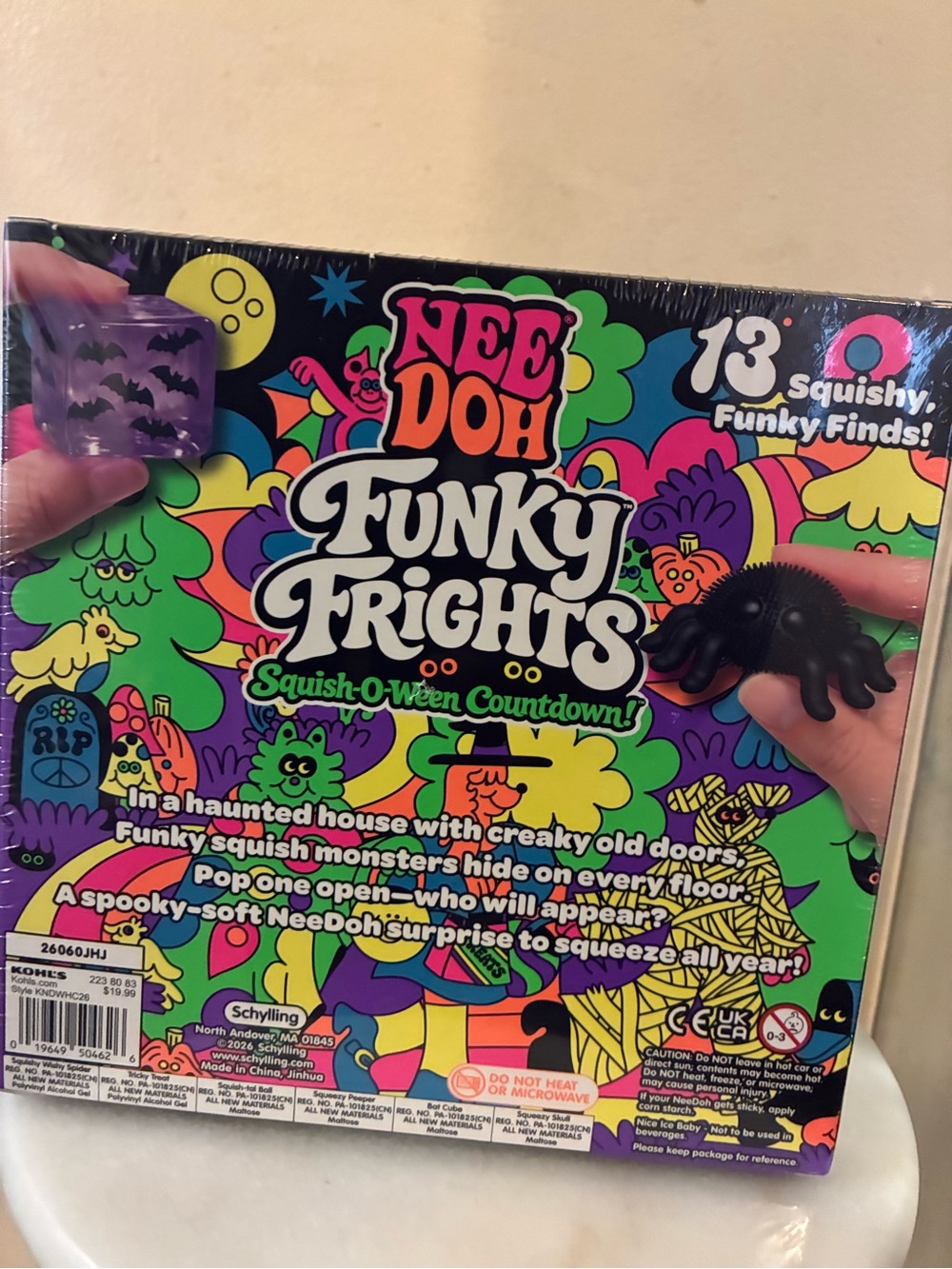 NeeDoh Funky Frights Squish-O-Ween Countdown - Neon Multi - Picture 4 of 6